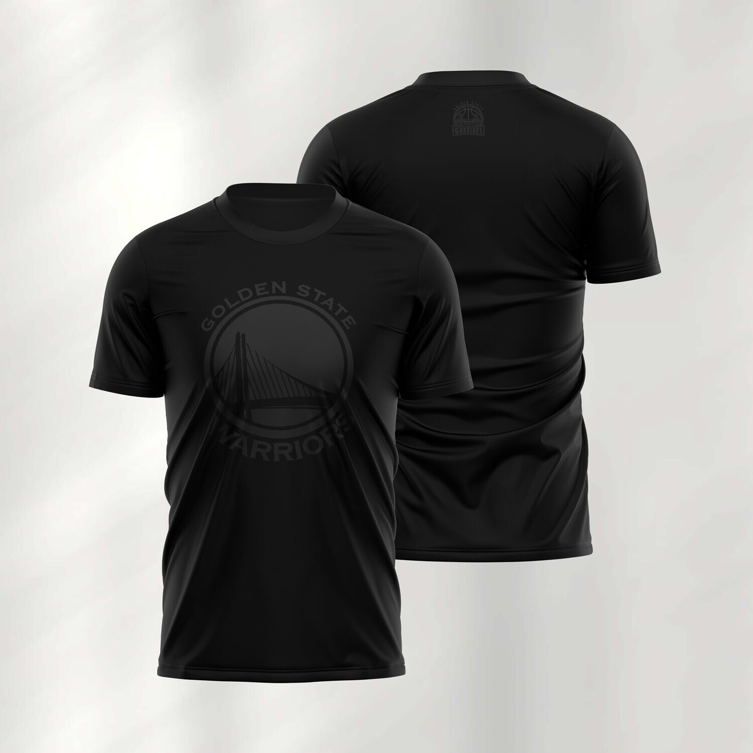 Golden state  total black t-shirt
