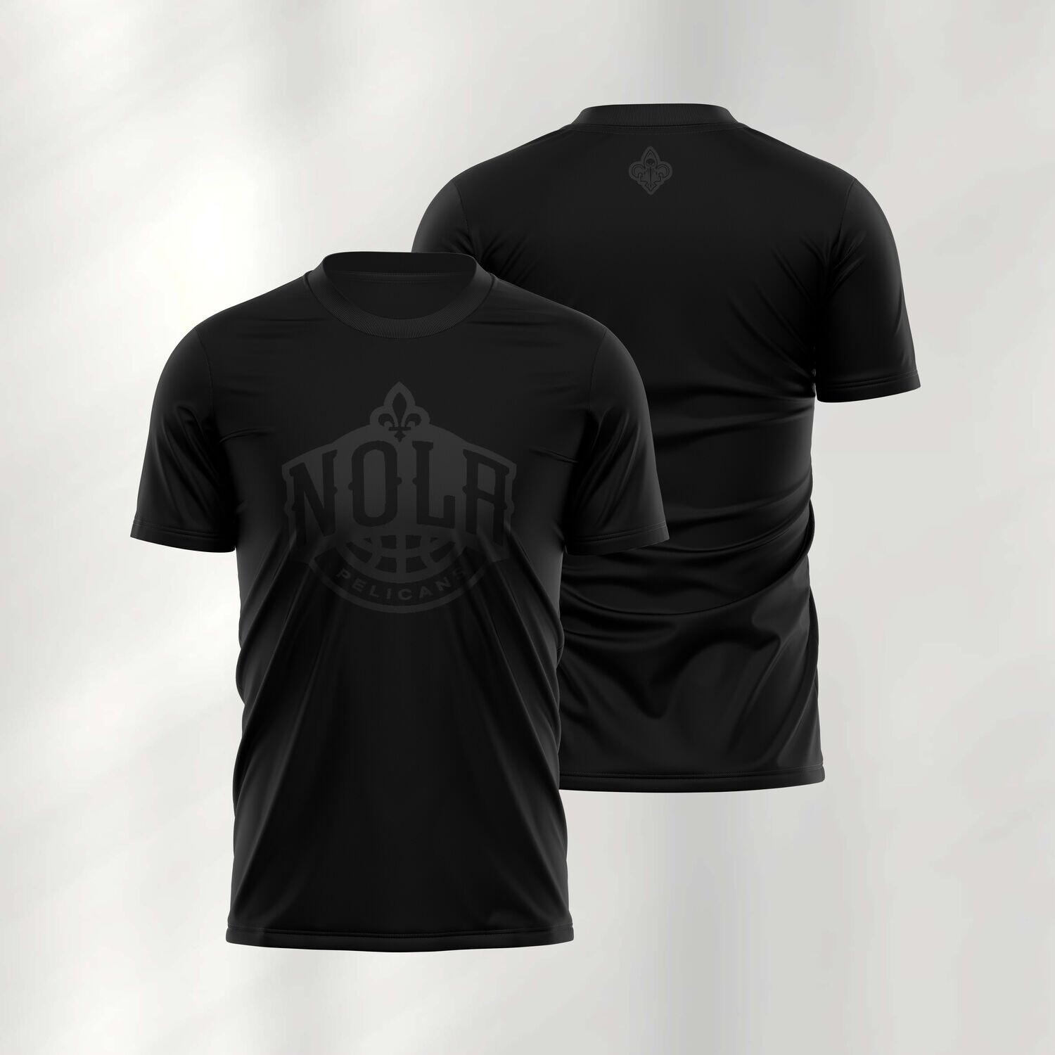 New orleans total black t-shirt