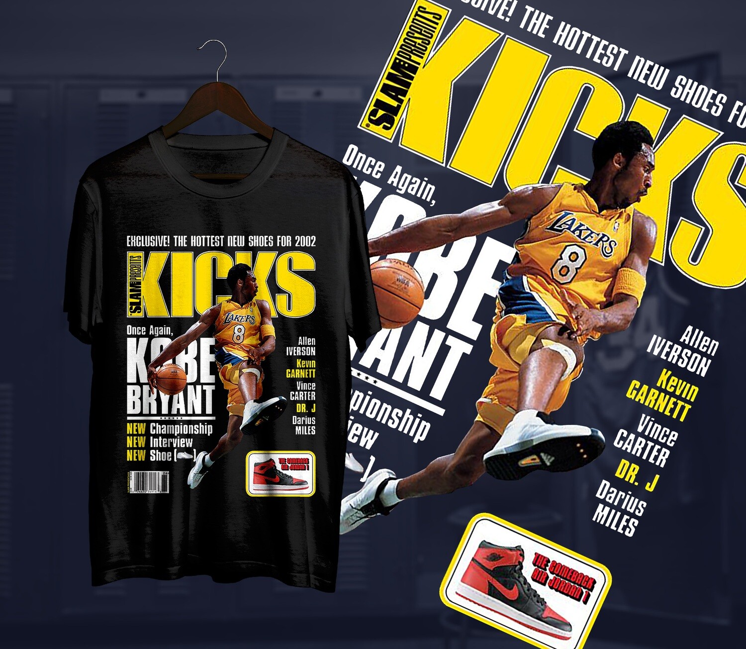Kobe kicks  Slam t-shirt