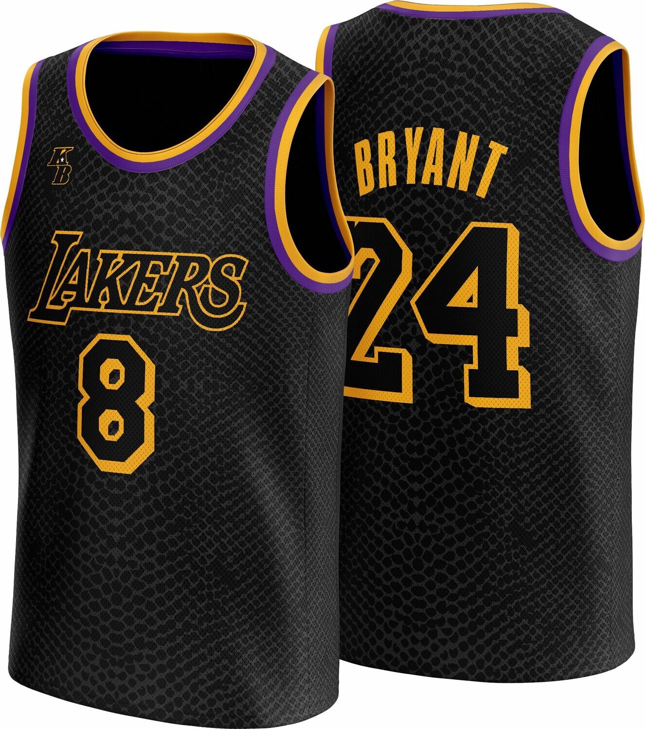Kobe 8 black sales and gold jersey