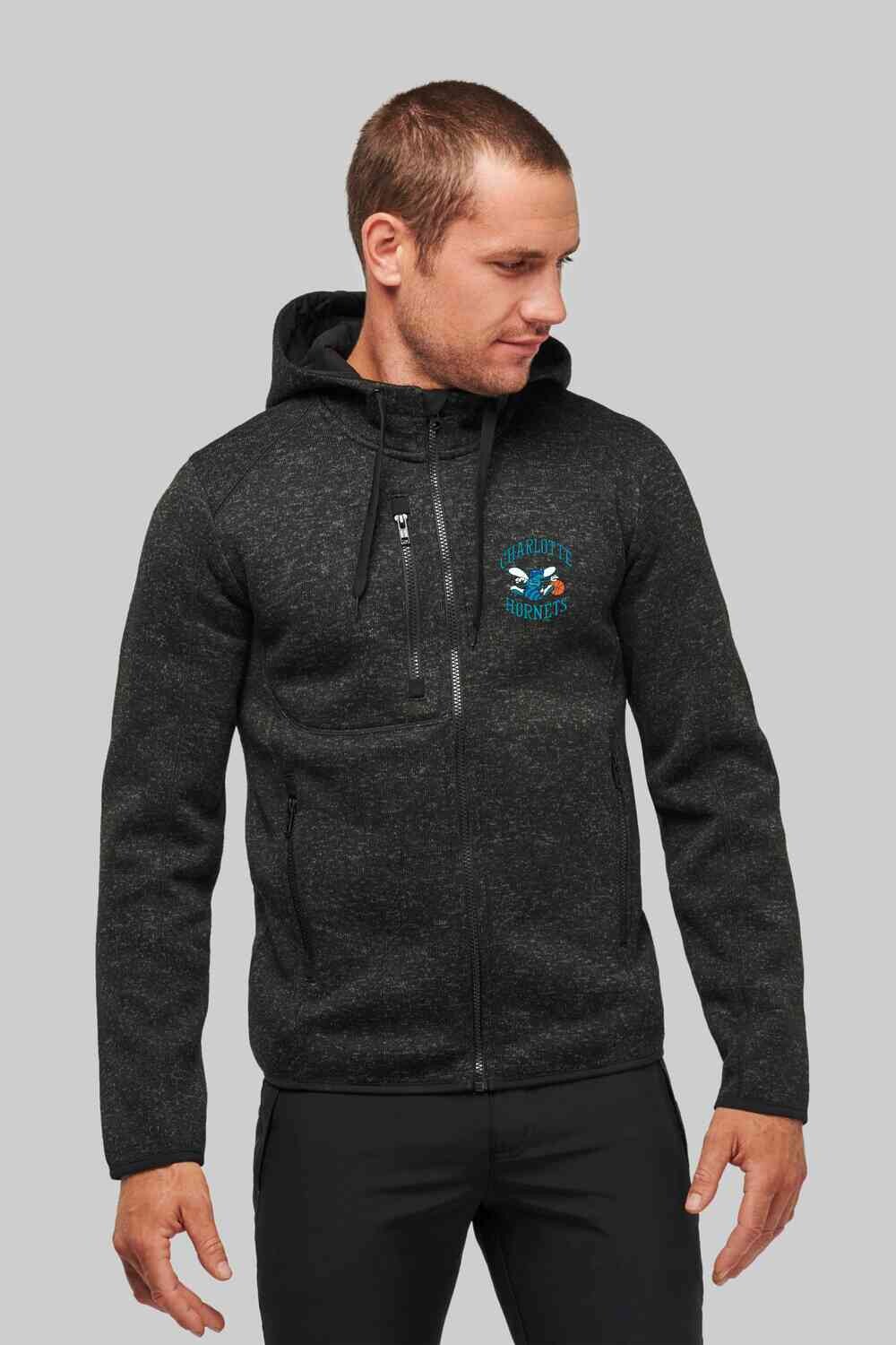 charlotte retro heather full zip jacket charlotte retro heather full zip jacket