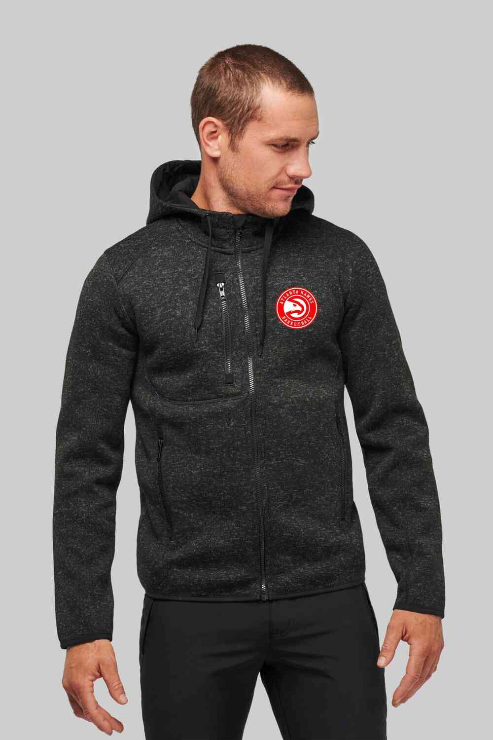 Atlanta retro  heather full zip jacket