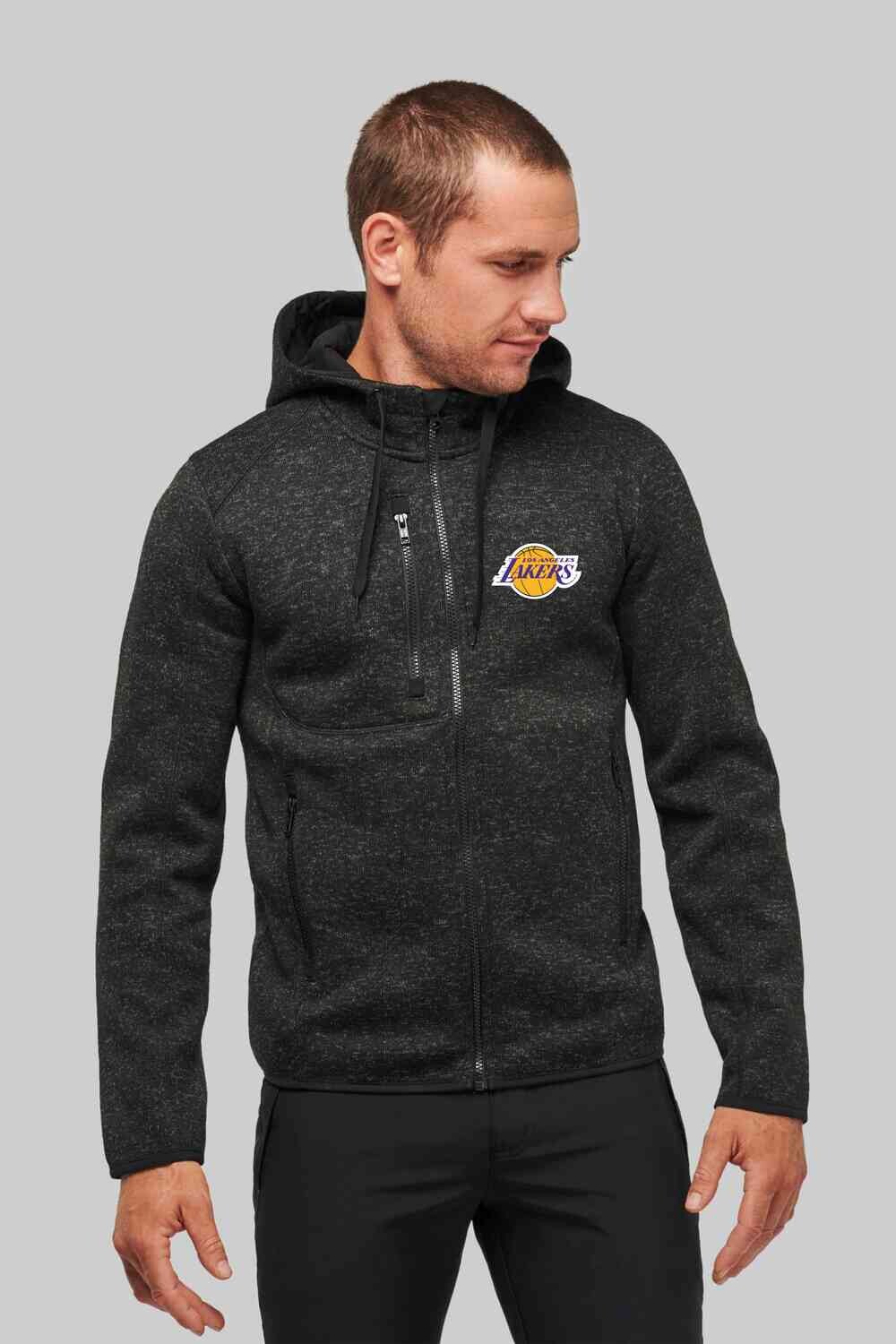 lakers retro heather full zip jacket lakers retro heather full zip jacket
