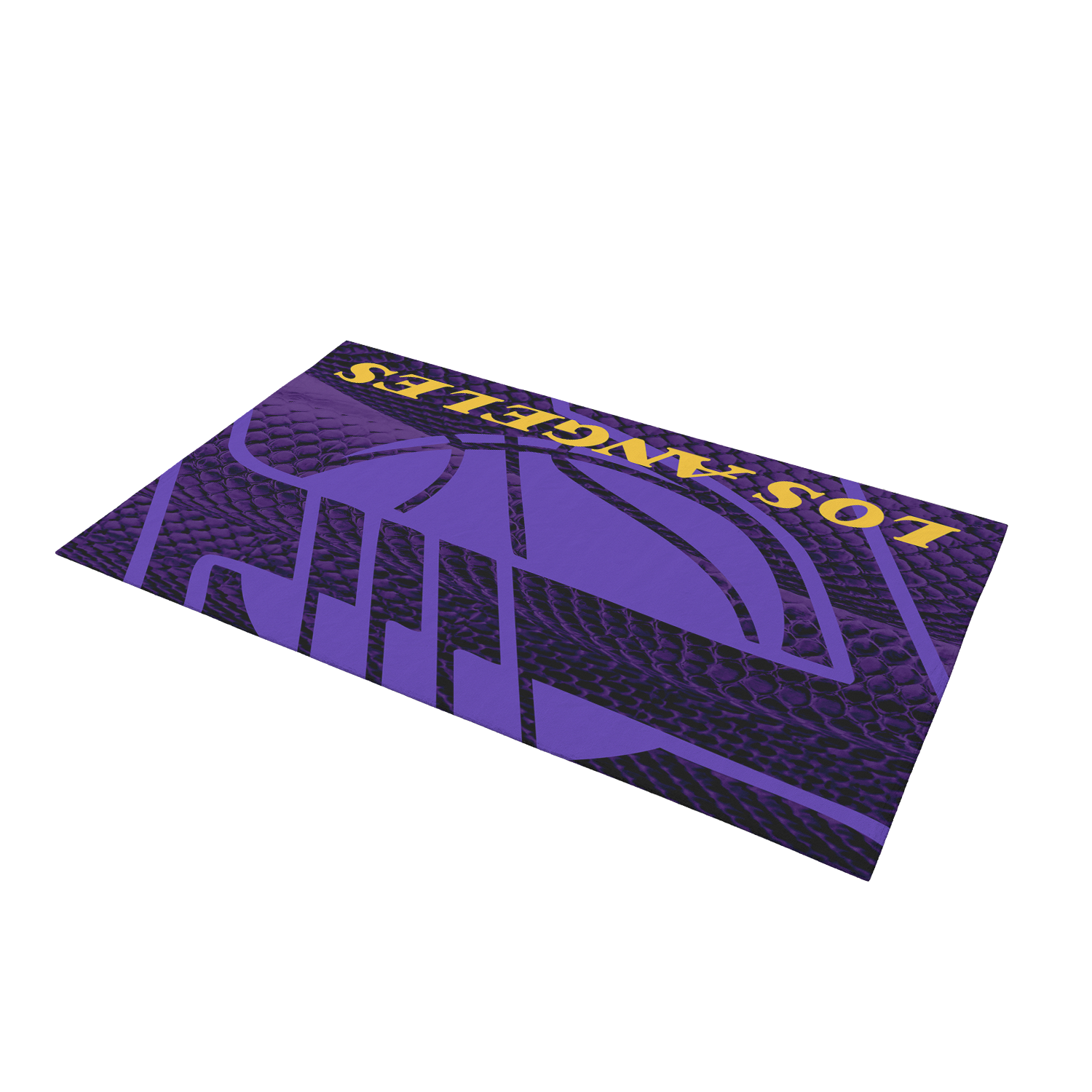 Lakers black beach towel