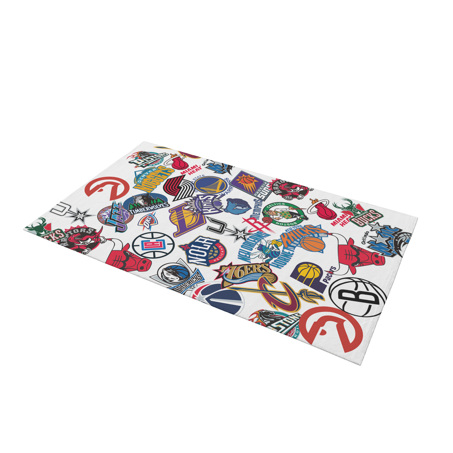 Full logo white beach towel