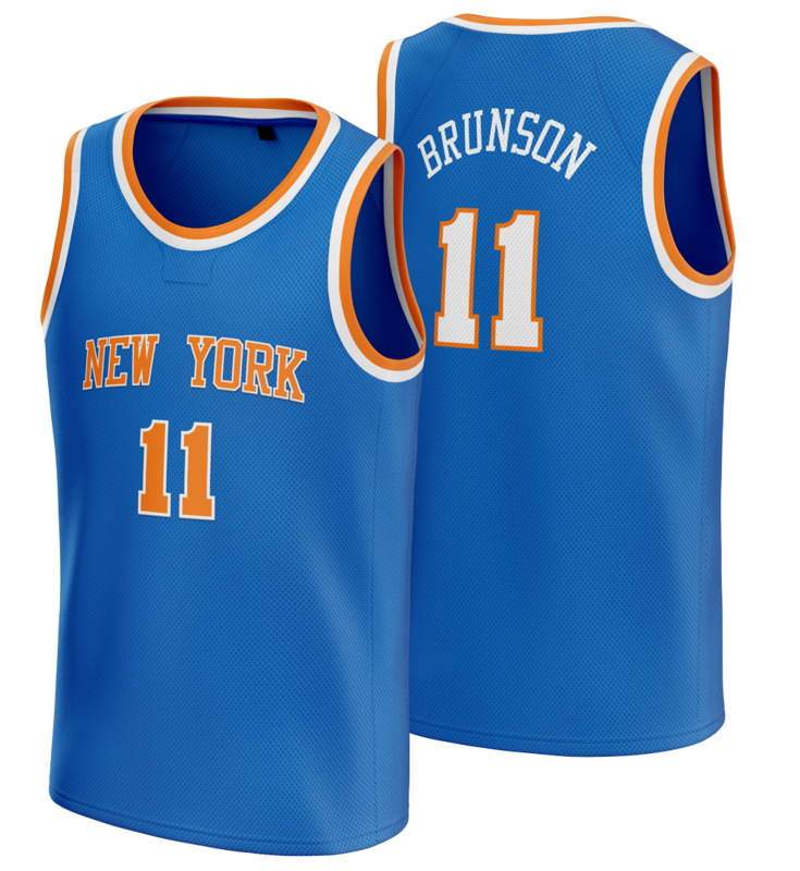 Brunson new york blue Jersey