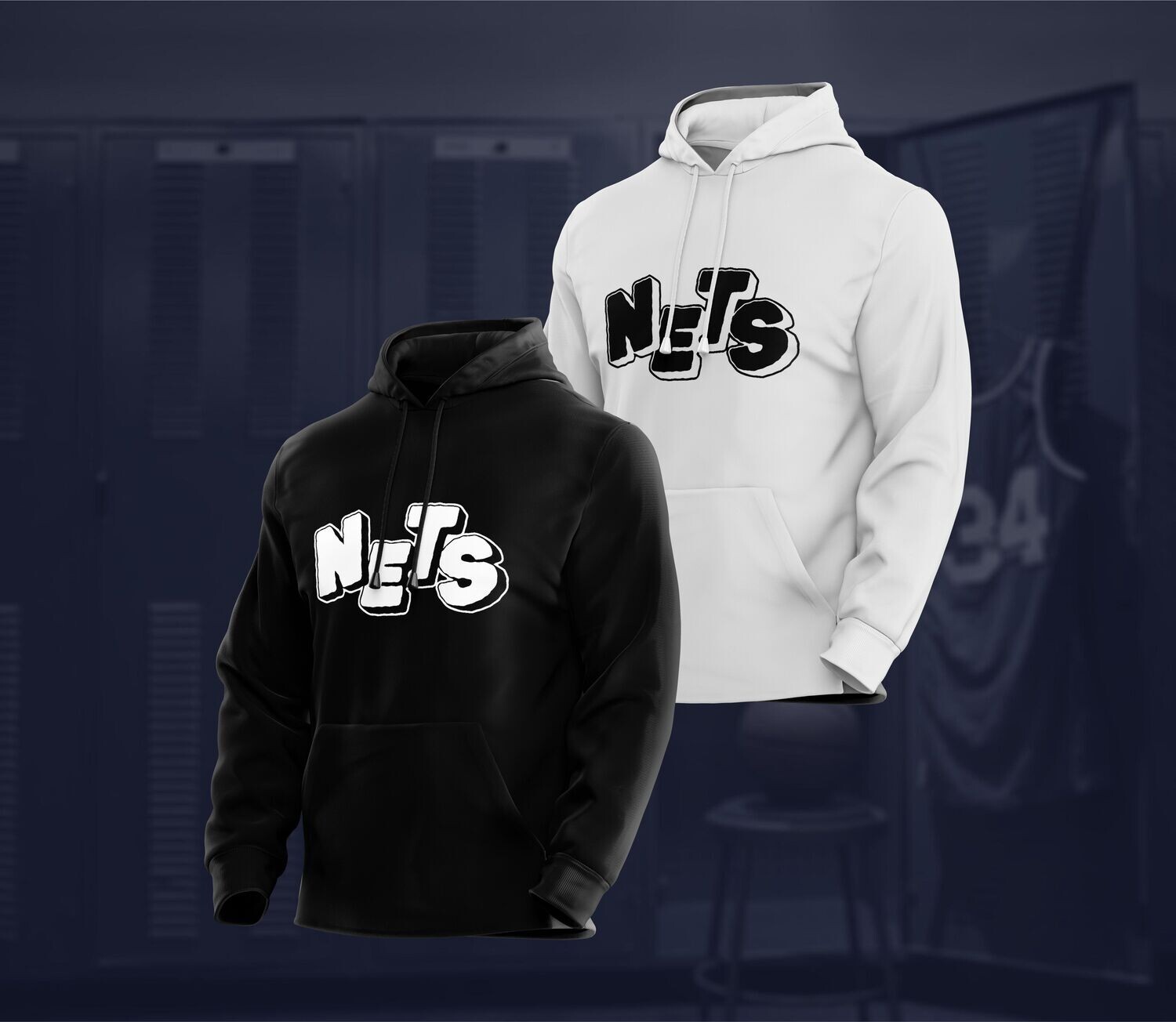 OFFER Nets city 2023 WHITE hoodies XL