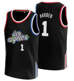 Harden clippers black Jersey