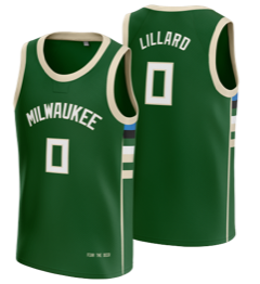 Lillard milwaukee green Jersey