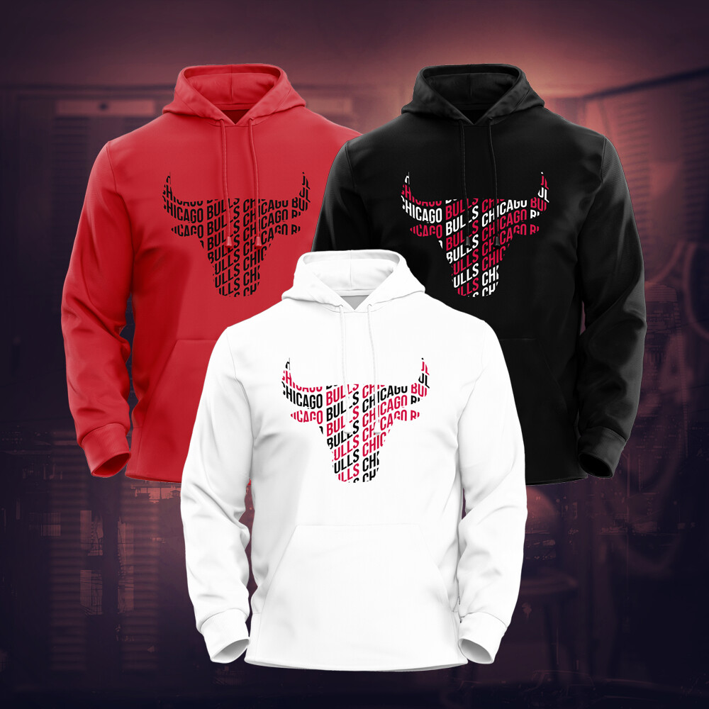 Bulls logo letters hoodie