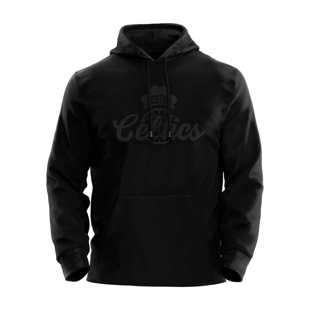 celtics total black hoodie