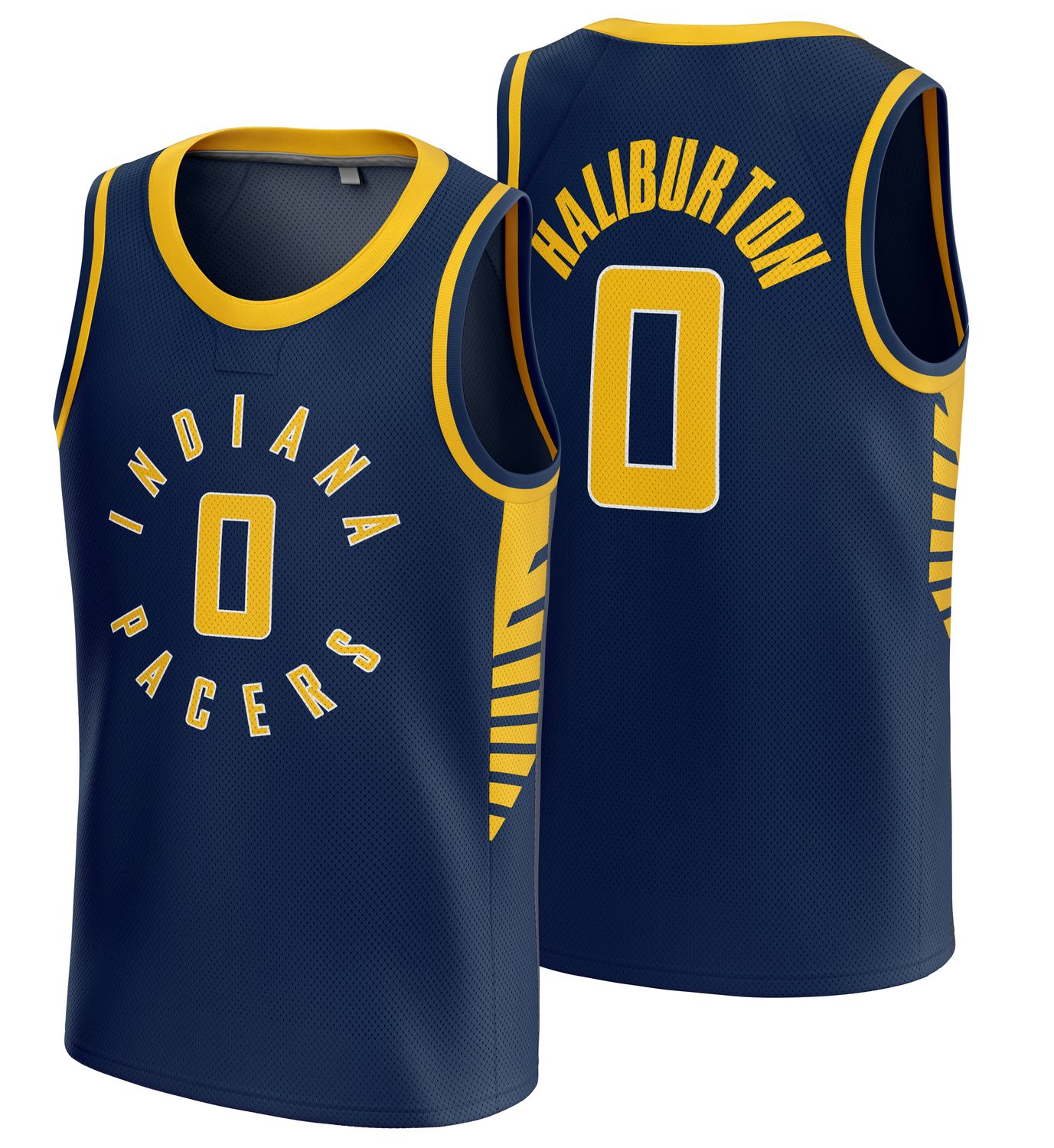 Haliburton navy jersey