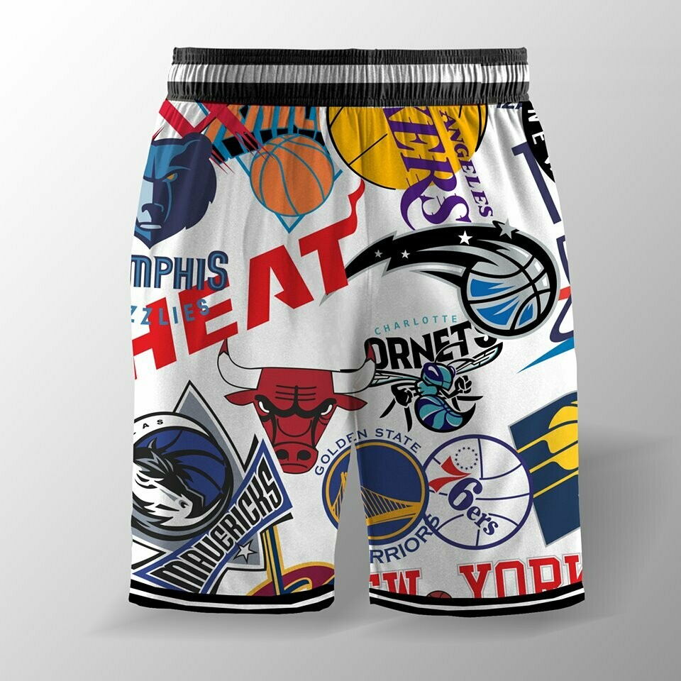Full Logo White Shorts
