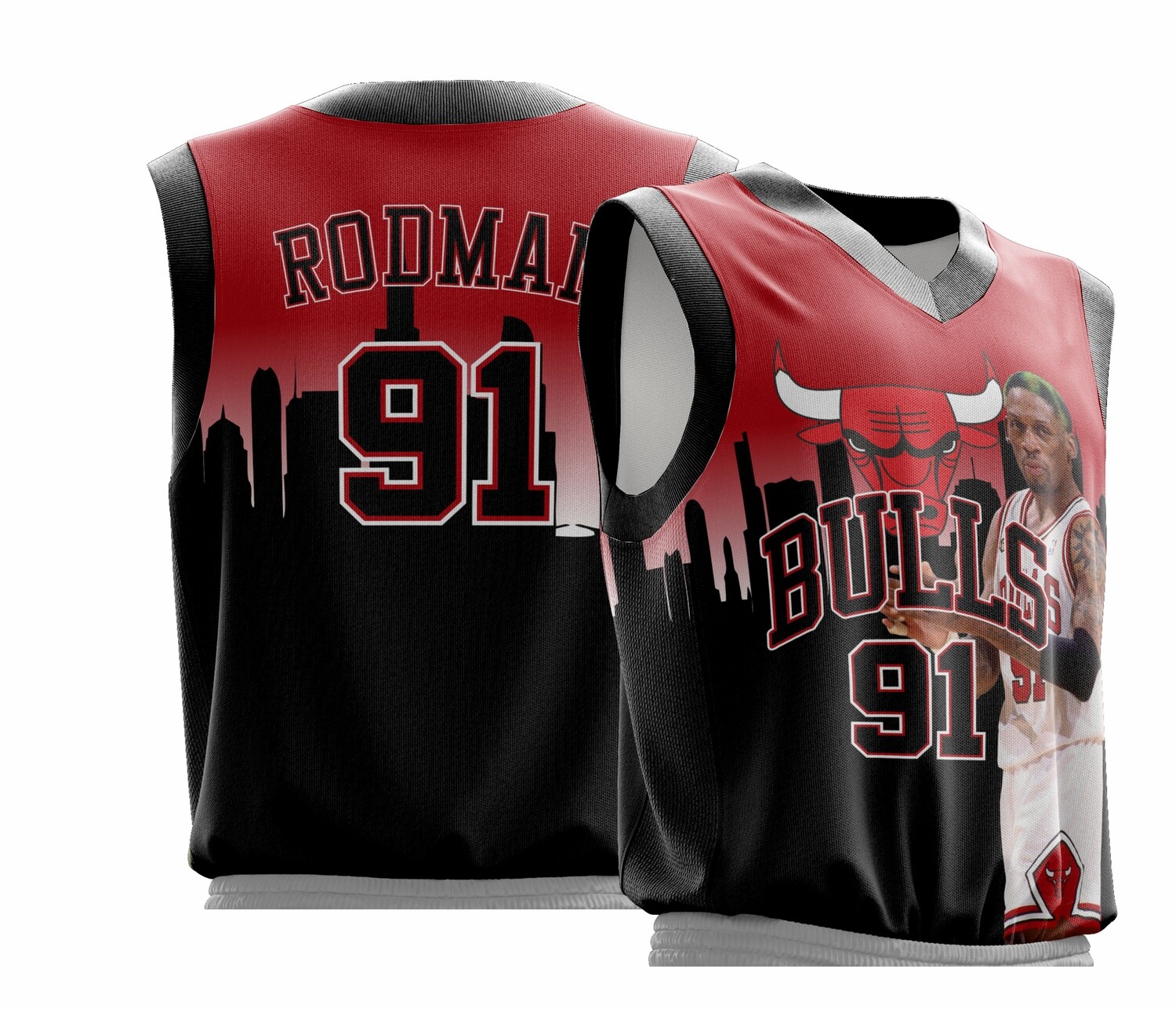 Rodman Vintage Full Print Jersey B