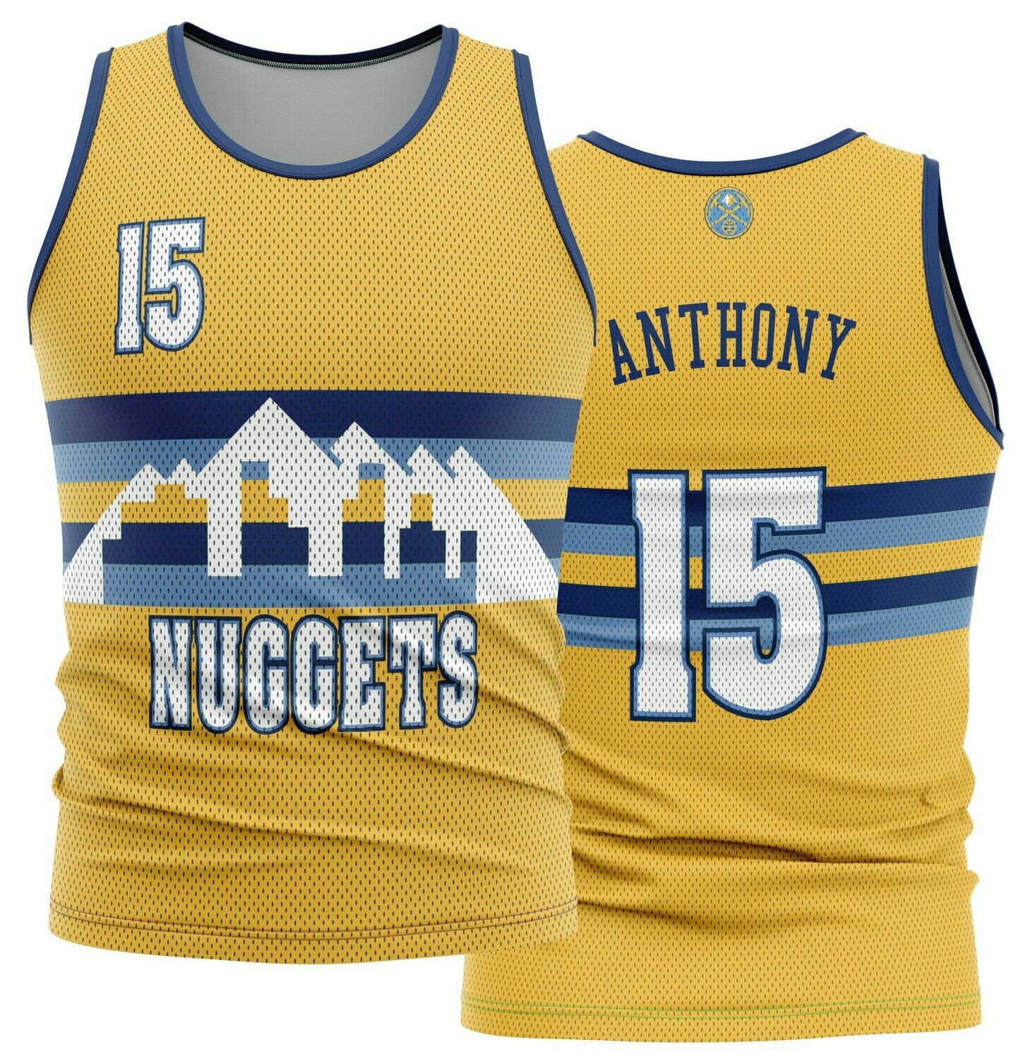 Vintage Carmelo Anthony Yellow Denver Shirt