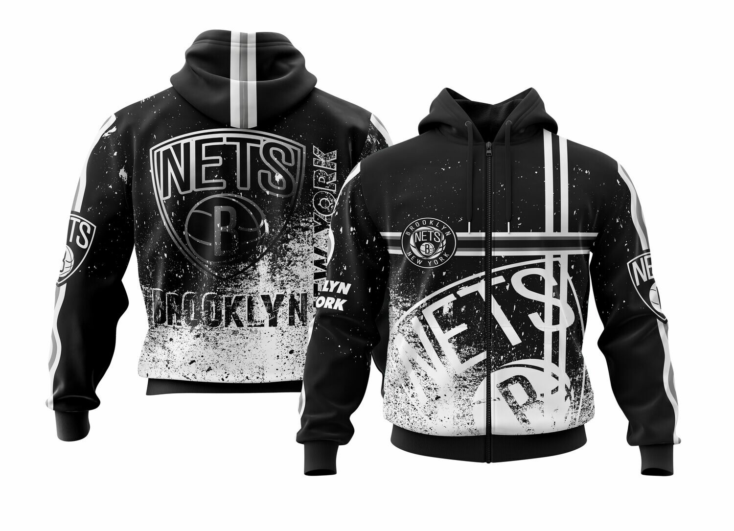 Brooklyn Black Digital Full Zip