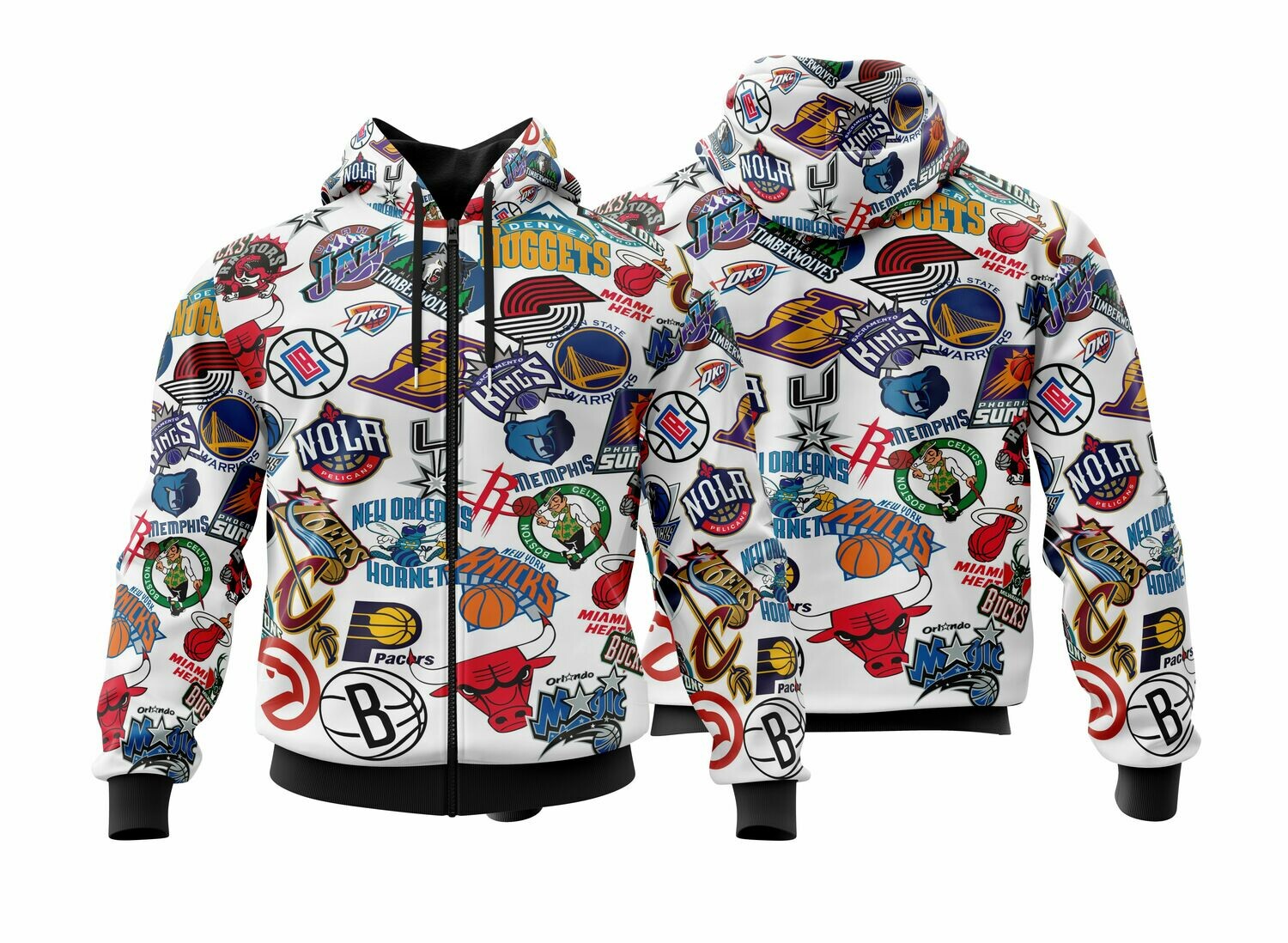 Full Logo White Digital Full Zip