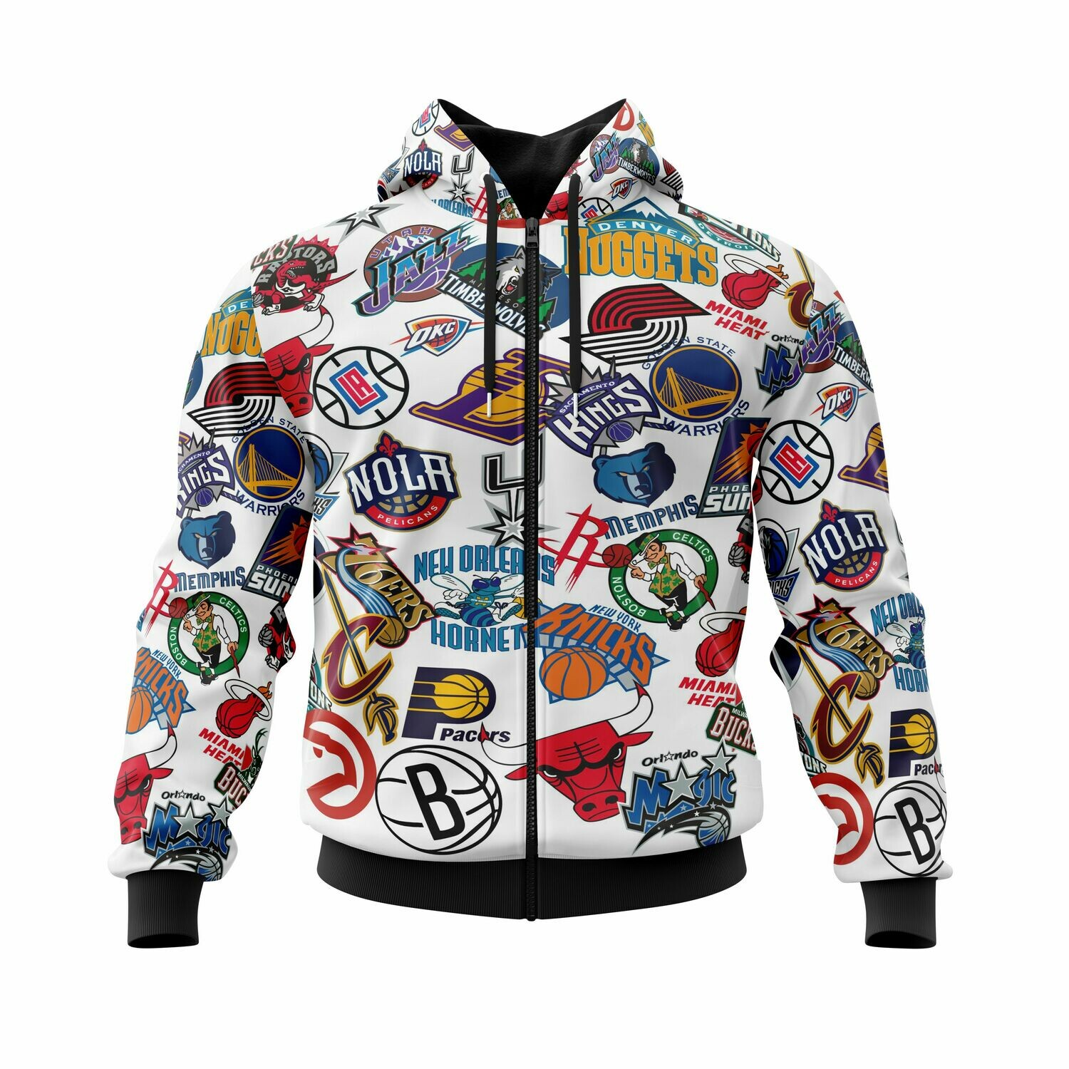 Full Logo White Digital Full Zip