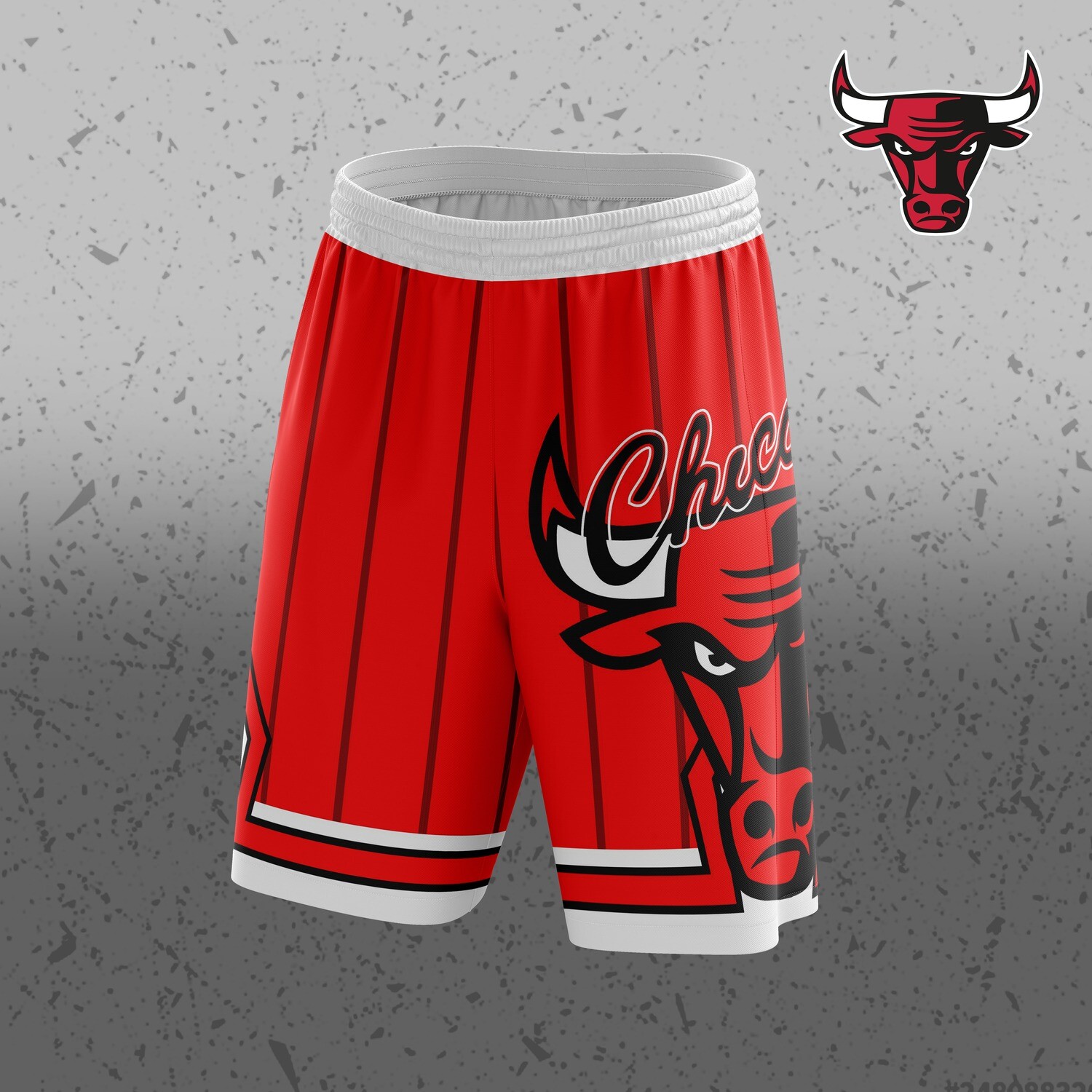 Chicago Red Big Logo Shorts