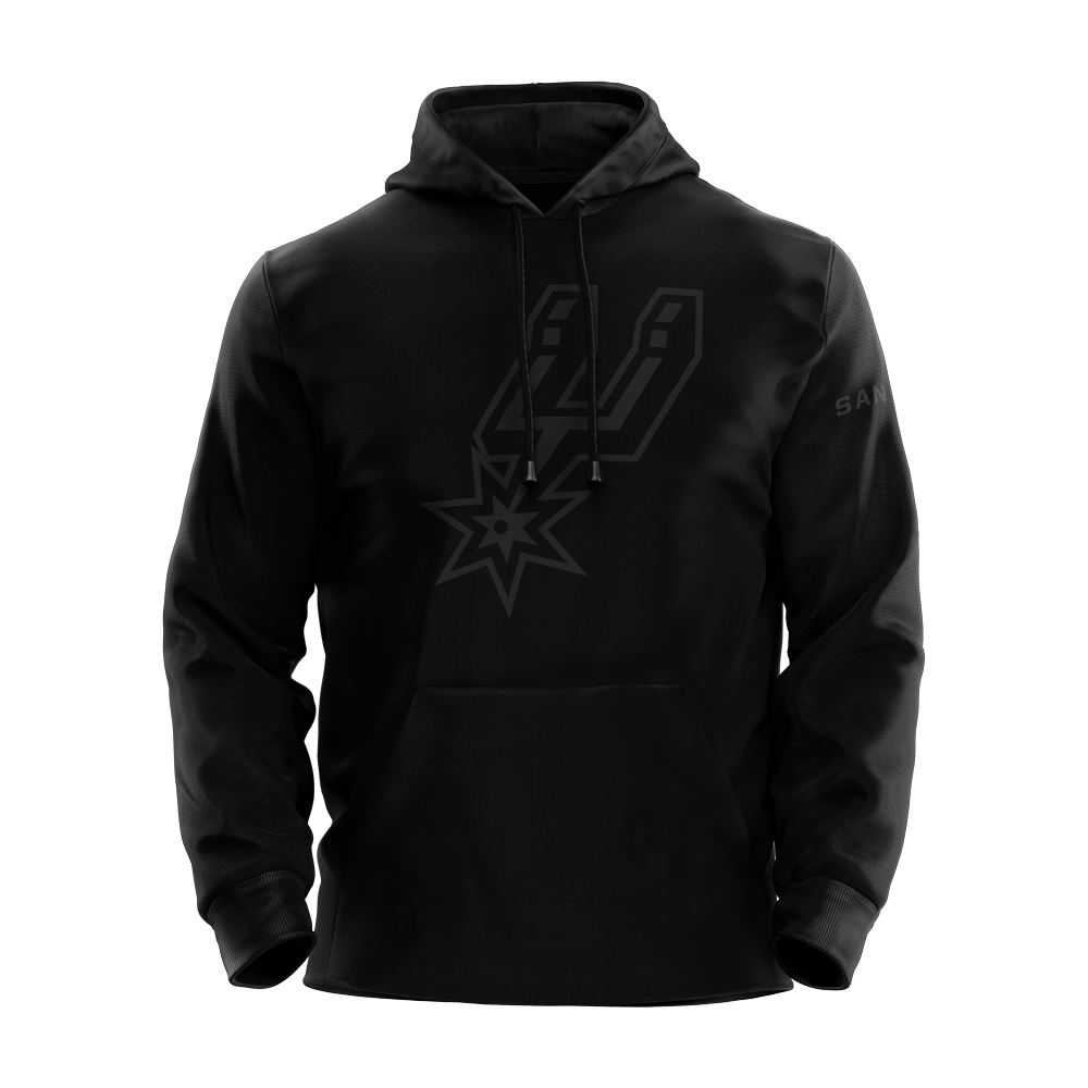 Spurs New Total Black Hoodie