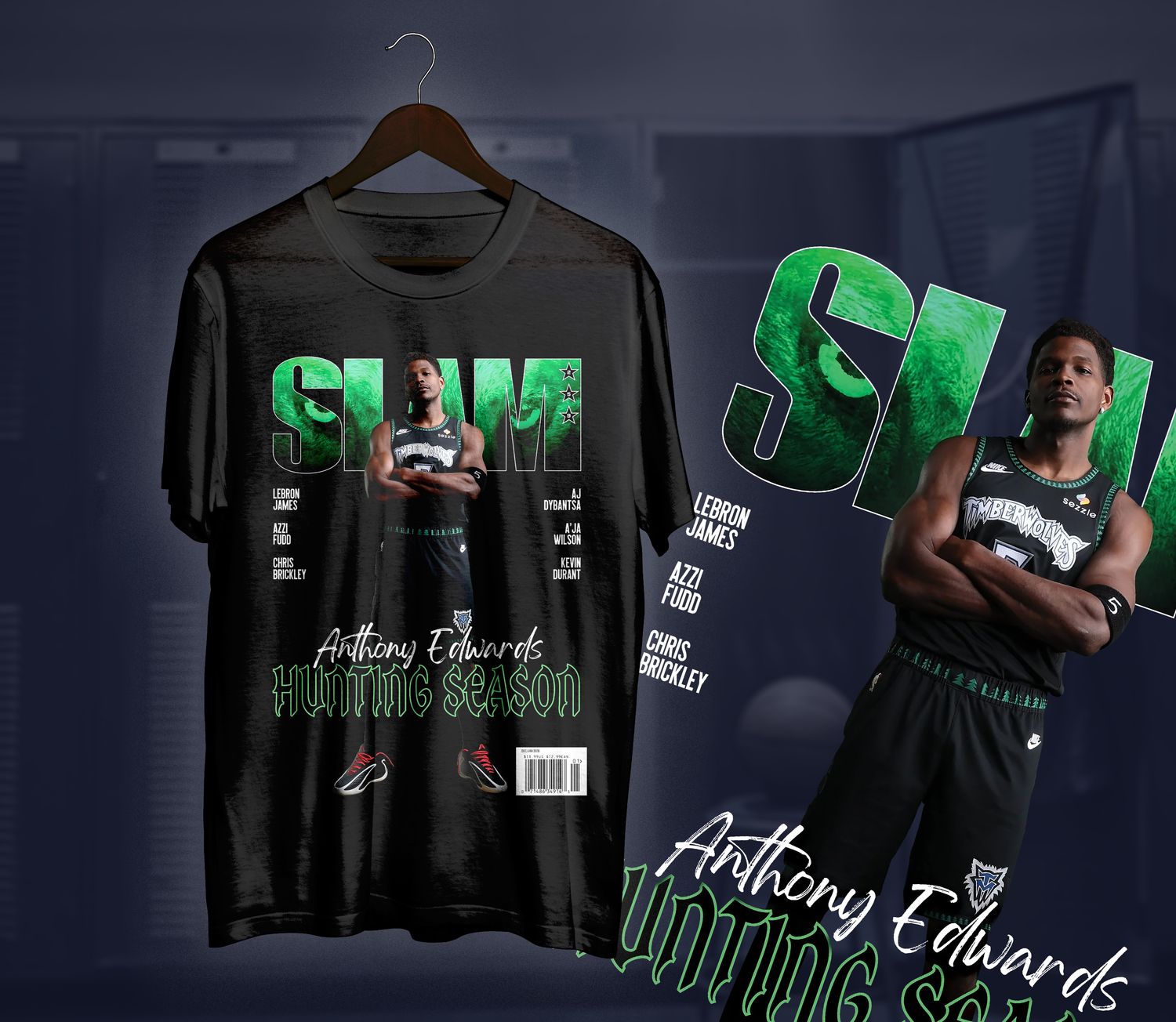 Anthony Edwards Wolves Slam t-shirt