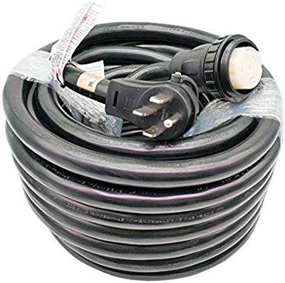 Heavy-duty 50A RV shore power locking power cord, 30 ft.