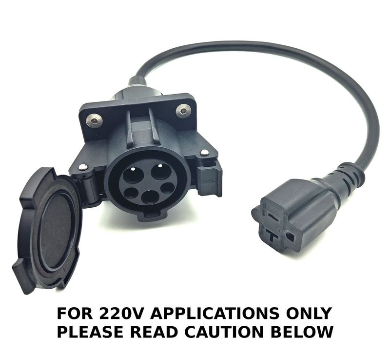 J1772 to NEMA 5-15/5-20 EV Charger Adapter for E-Bike/Scooter/EUC, etc.