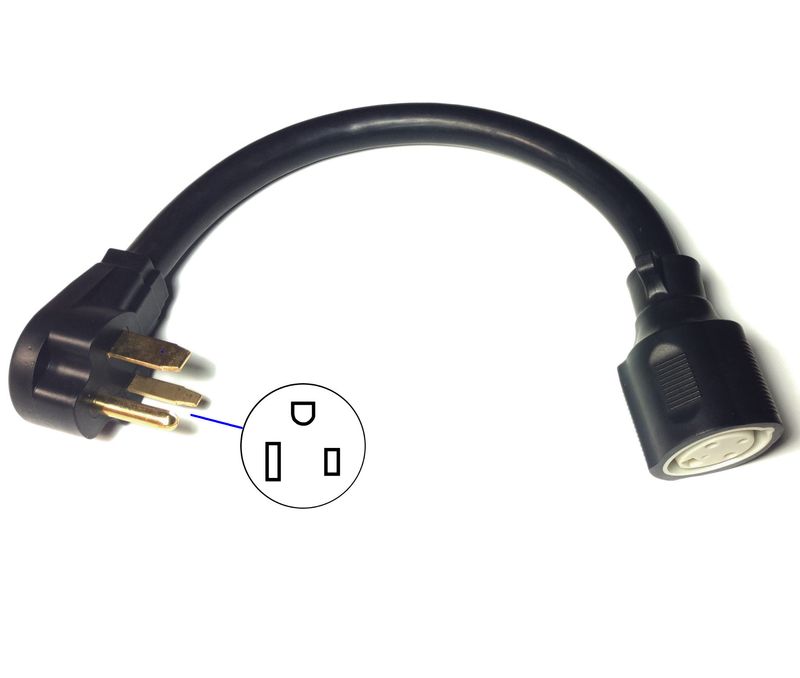 NEMA 6-50 Adapter for Tesla Model S and Model X Gen 1, 18 inch