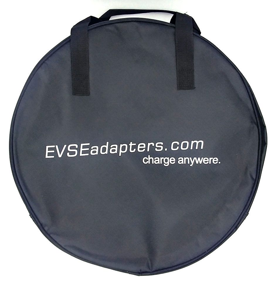 Nylon carrying bag for charger and adapters, round