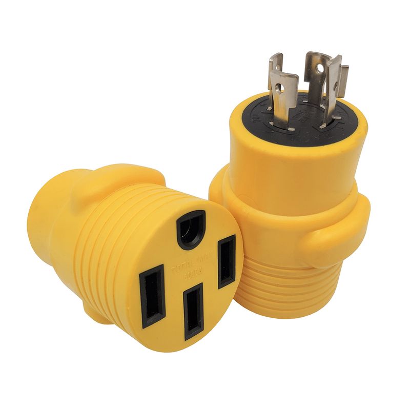 NEMA L14-20P Twist-Lock to 14-50R Adapter (compact design)