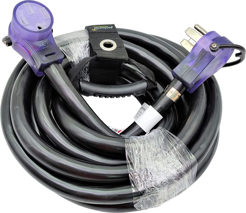 Heavy-duty 50A RV extension cord, NEMA 14-50, 25 ft.