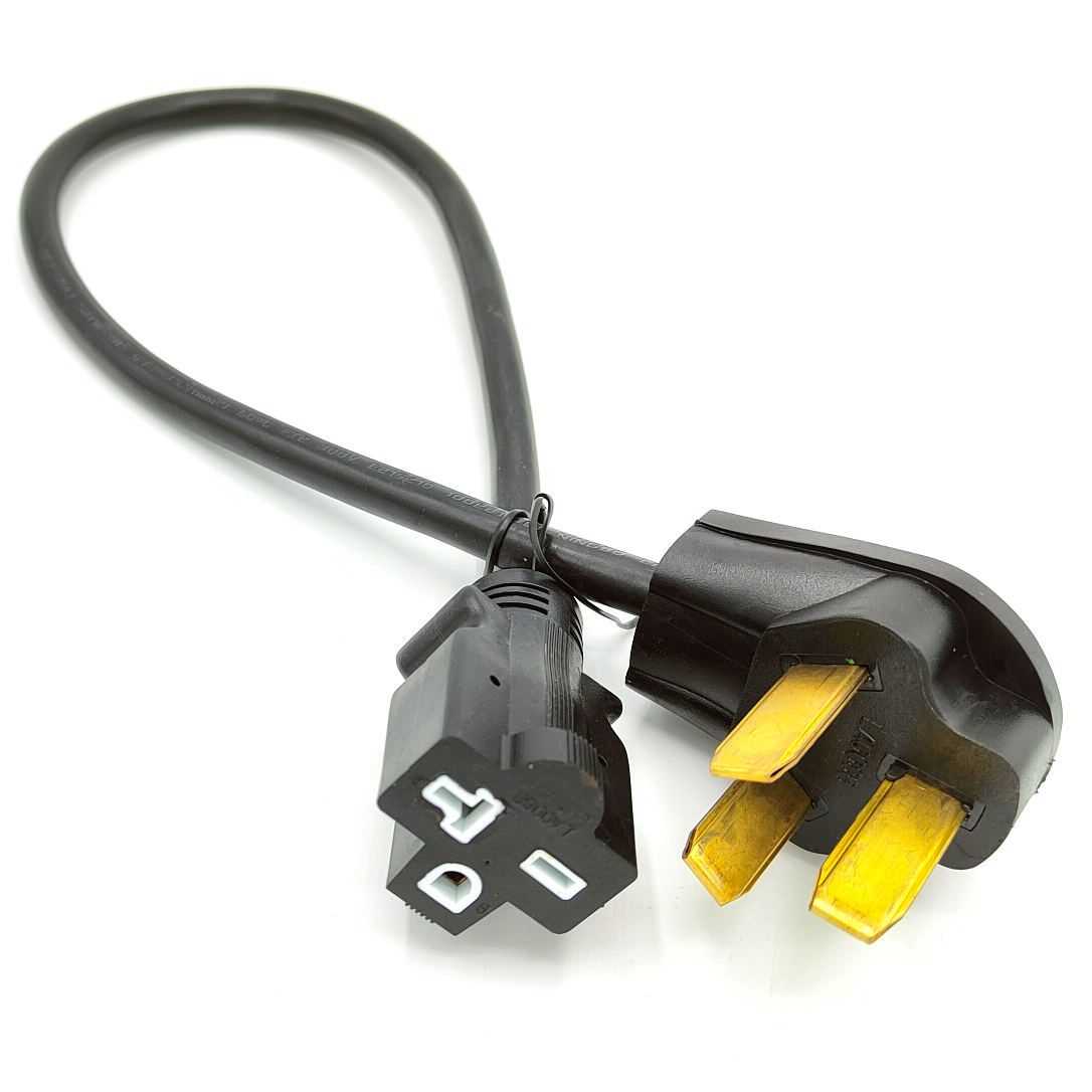 NEMA 10-50P to 6-15/6-20R Adapter, Cable Length: 2 ft (0.6 m)