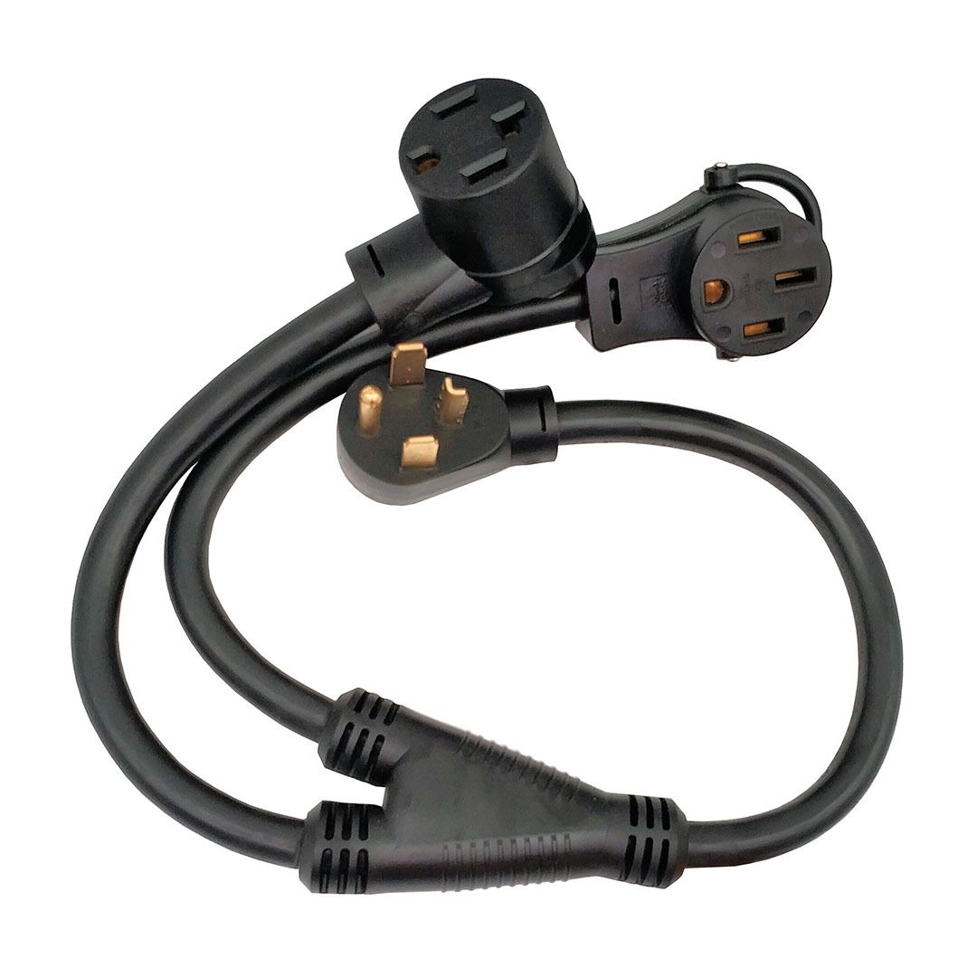 NEMA 14-30P to 14-30R &amp; 14-50R Y Adapter Splitter