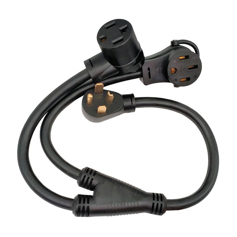 NEMA 14-30P to 14-30R &amp; 14-50R Y Adapter Splitter
