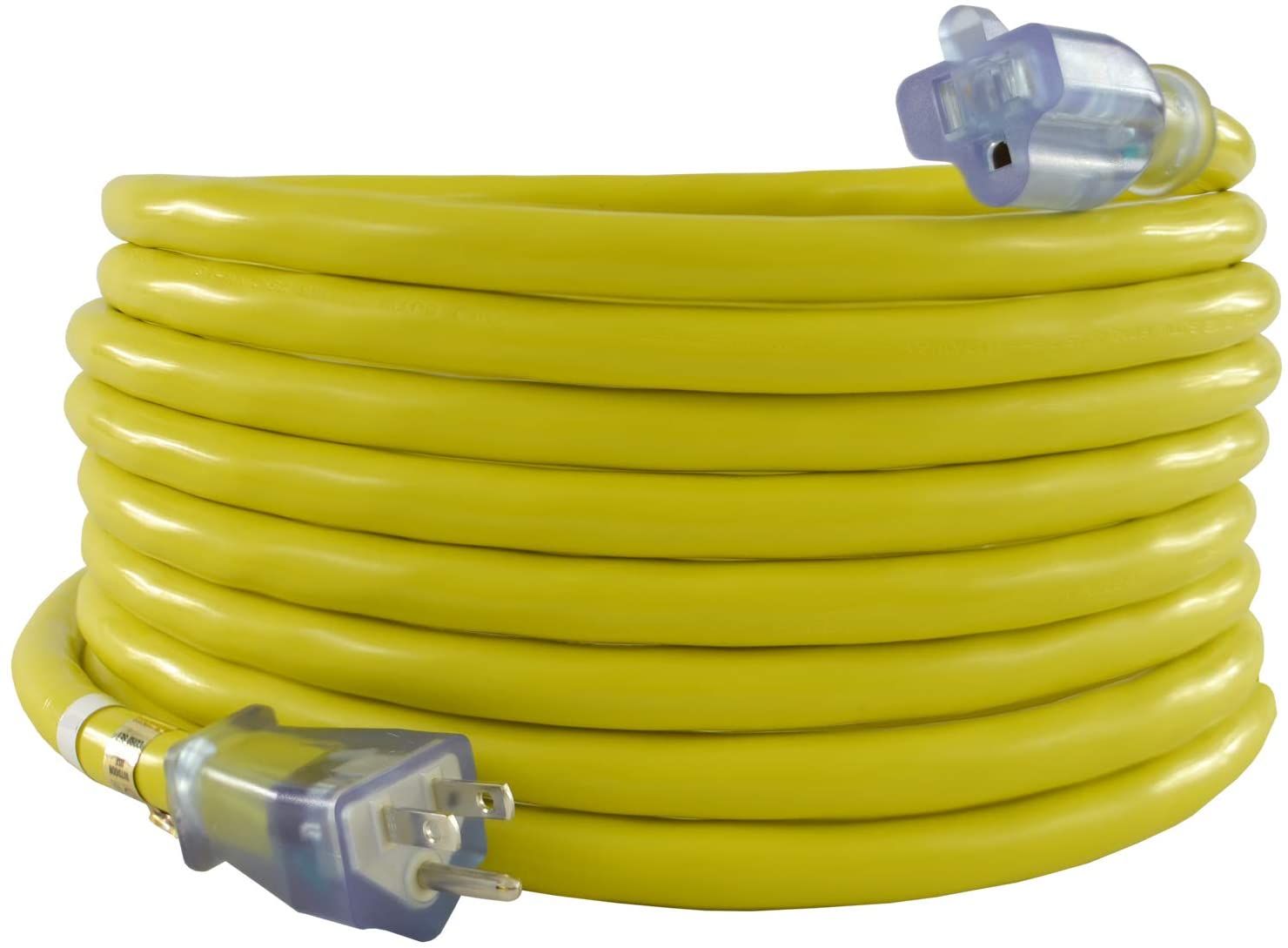 NEMA 5-15 120V Extension Cord, Super Heavy Duty 10 AWG, 100 ft.