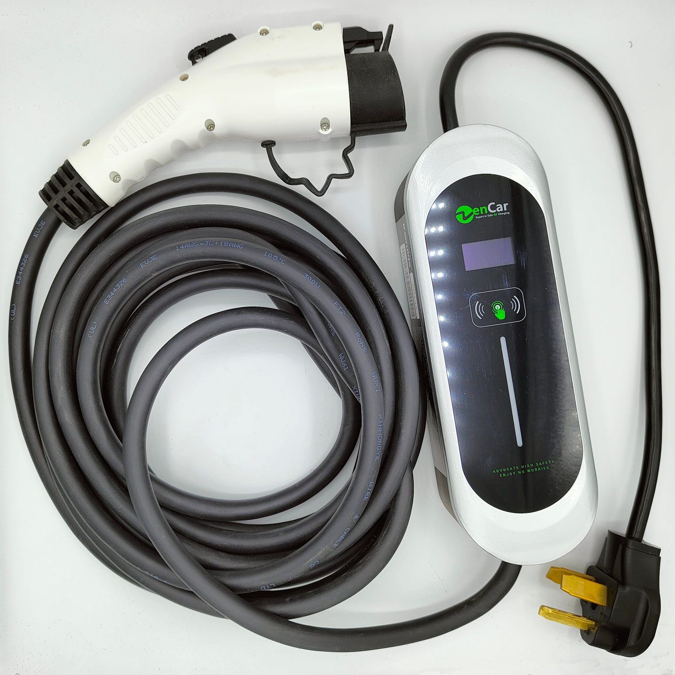 ZenCar 8-16A Adjustable 120-240V EV Charger EVSE with NEMA 10-30 Plug