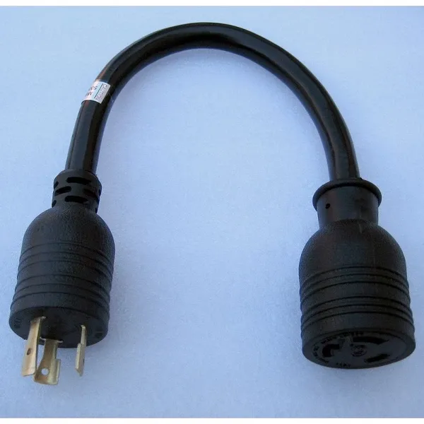 NEMA L6-20P to L6-30R Twist-Lock 20A to 30A Adapter