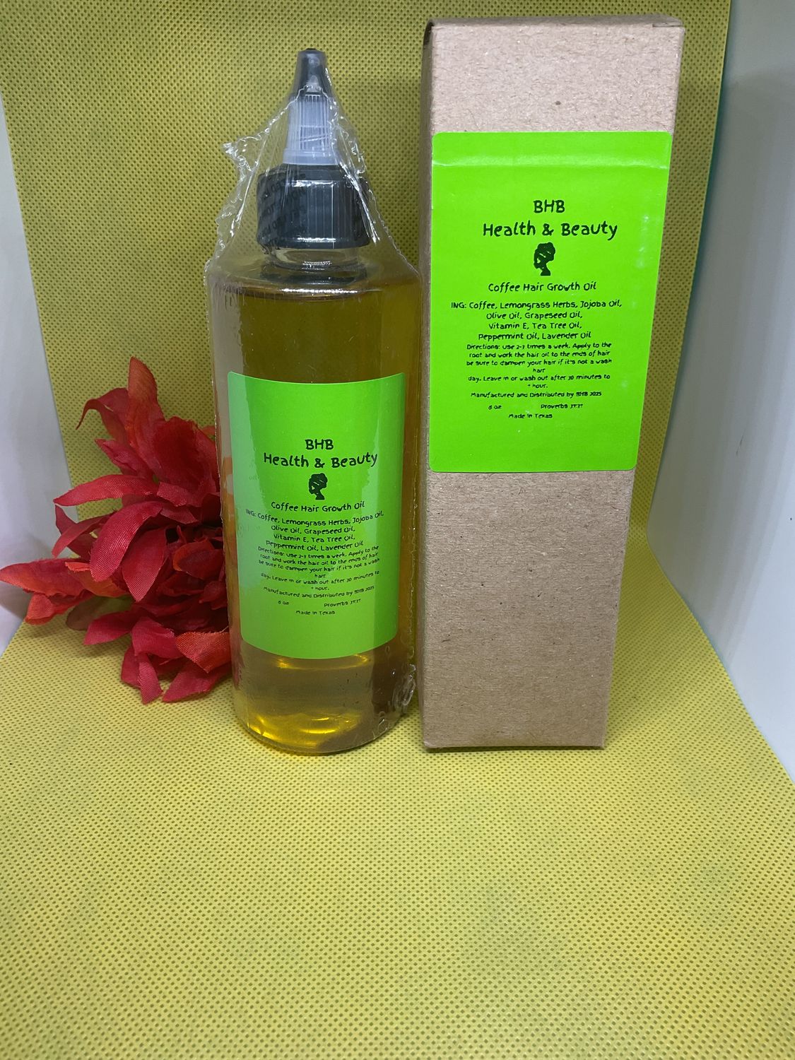 Coffee Lemongrass Hair Oil 8 oz