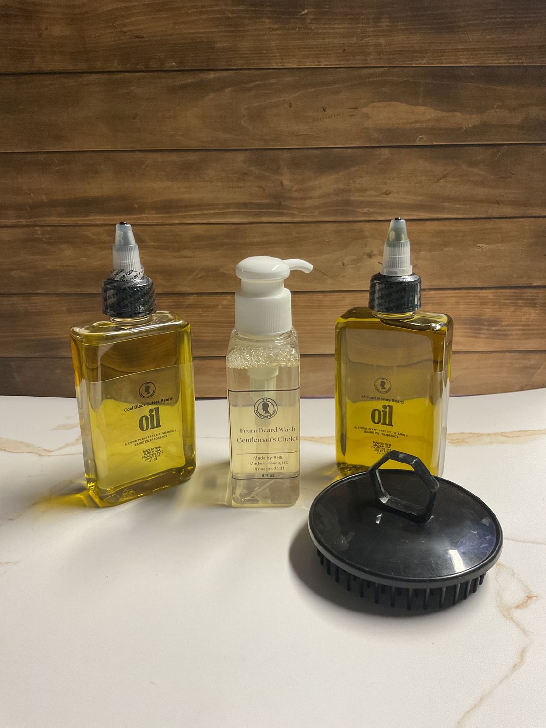 Assorted Beard Oil with Beard Foam Wash