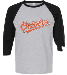 Clarington Orioles 3/4 Length Shirt