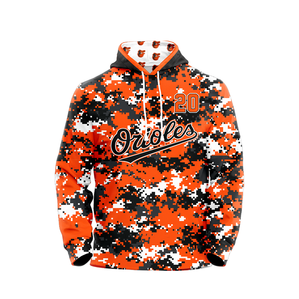 ORIOLES SUBLIMATED CAMO HOODIE