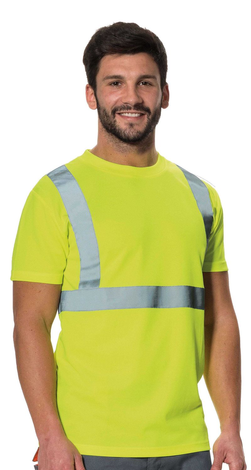 T-SHIRT 100% POL.COOL DRY GIALLA C/BAND