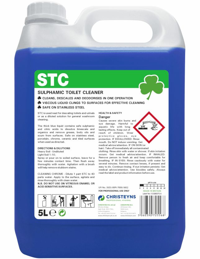 STC Acidic Toilet & Washroom Cleaner 5x5ltr
