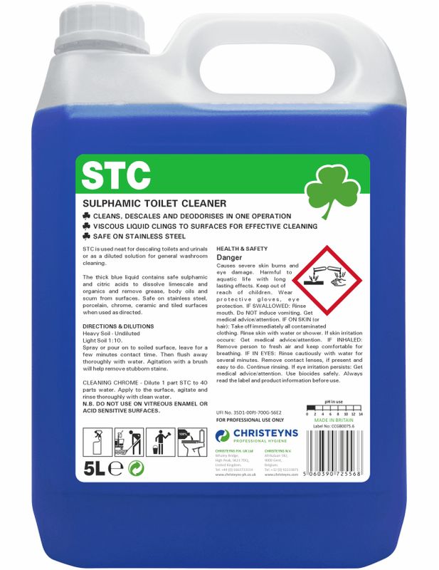 STC Acidic Toilet & Washroom Cleaner 5x5ltr