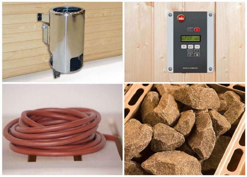 Saunaofenset 1 - 3,6 kW OS 230 V mit Ofenanschlusskabel