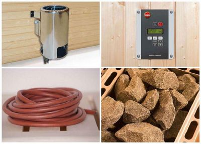 Saunaofenset 1 - 3,6 kW OS 230 V mit Ofenanschlusskabel