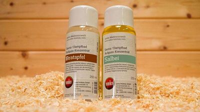 Geschenkset &quot;Dufterlebnis&quot; 2er-Sparset Sauna und Dampfbaddüfte Salbei + Bratapfel