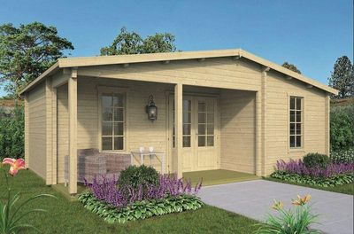 Gartenhaus / Ferienhaus Ollie 7.31 x 4.98m in 70mm