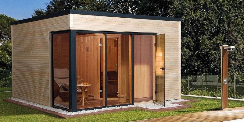 Design-Saunahaus CUBILIS inkl. Elementsauna