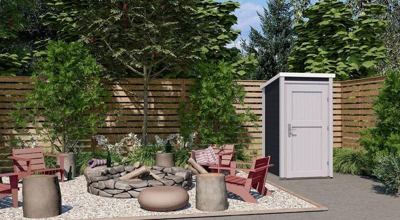 weka Gartenhaus 367, anthrazit, 21 mm , 97 x 100 cm